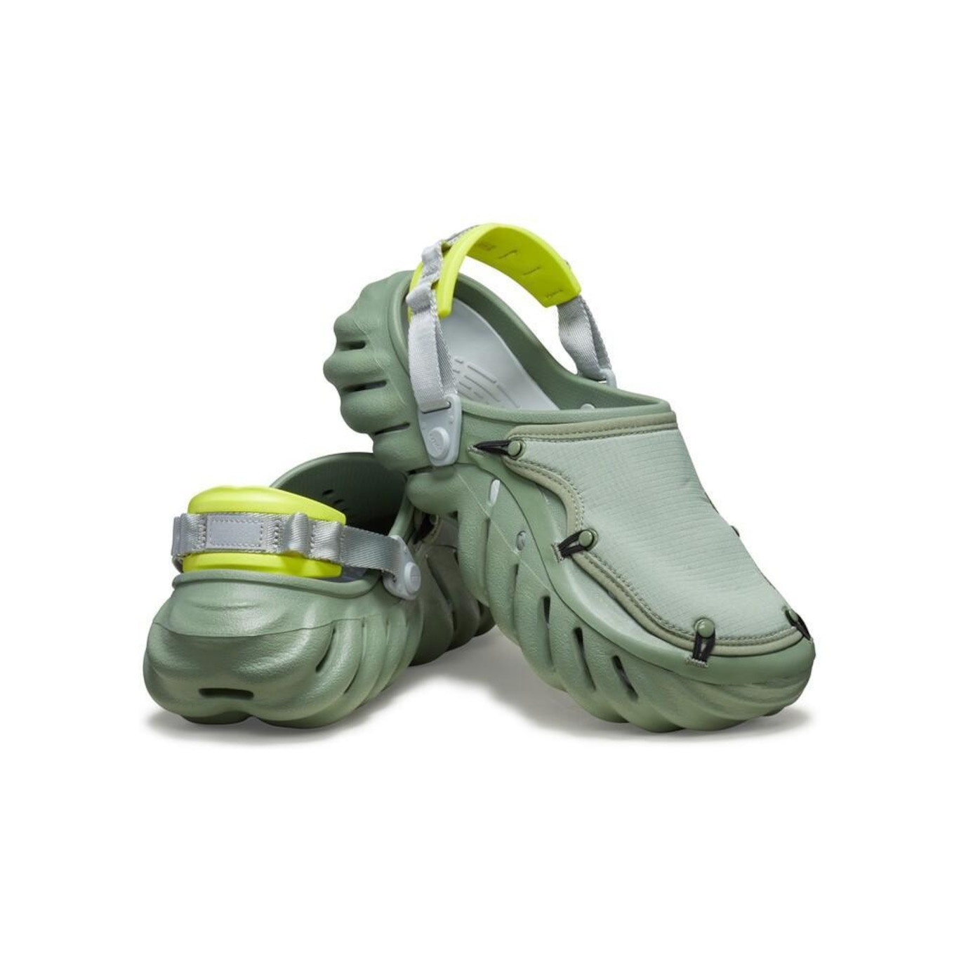 Sandália Crocs Echo Ripstop Clog Moss Multi - Masculino - Foto 4