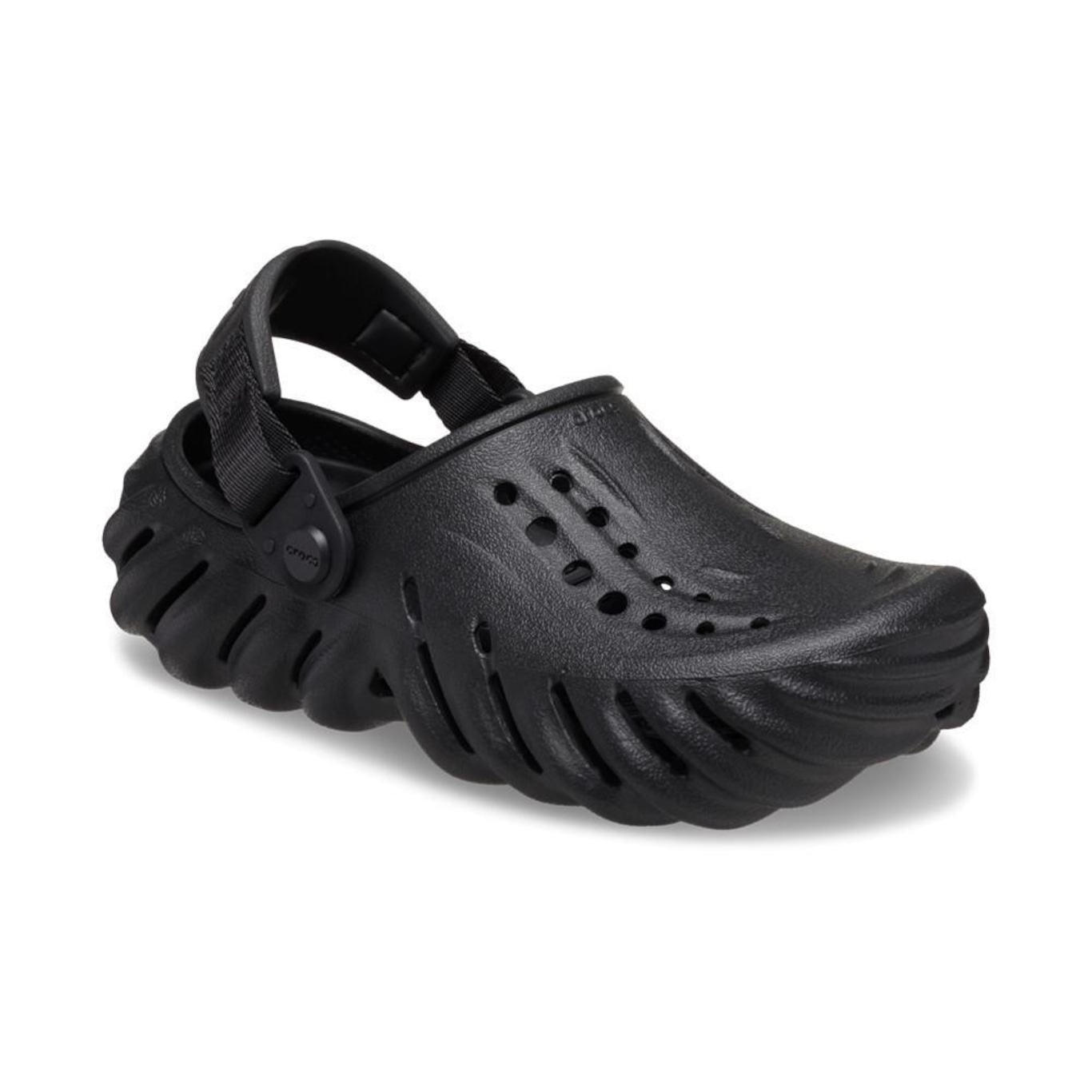 Sandália Crocs Echo Clog K Black - Unissex - Foto 2