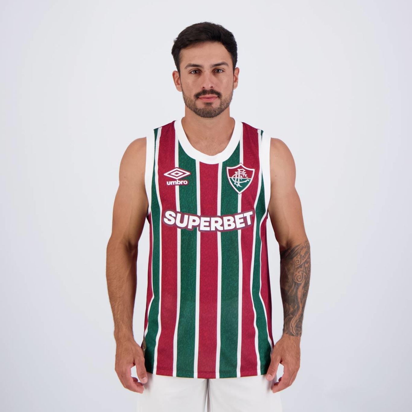 Regata Umbro Fluminense Basquete I 2024 Grená - Masculino - Foto 1