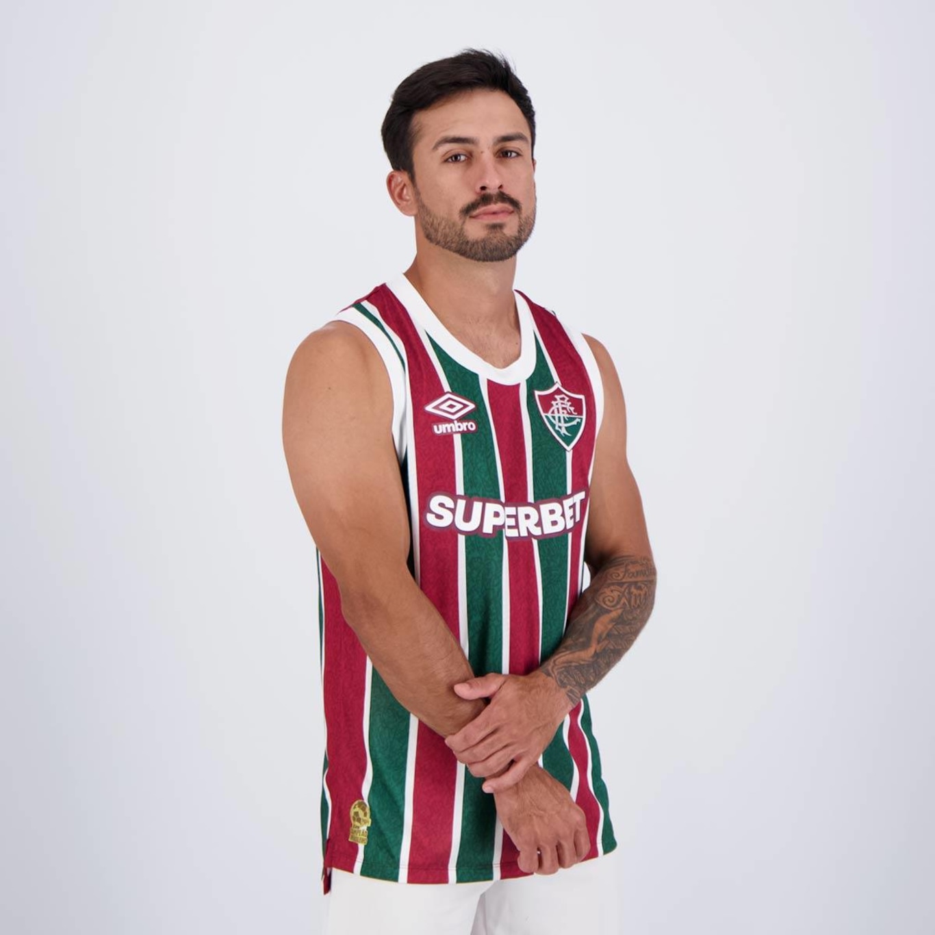 Regata Umbro Fluminense Basquete I 2024 Grená - Masculino - Foto 2