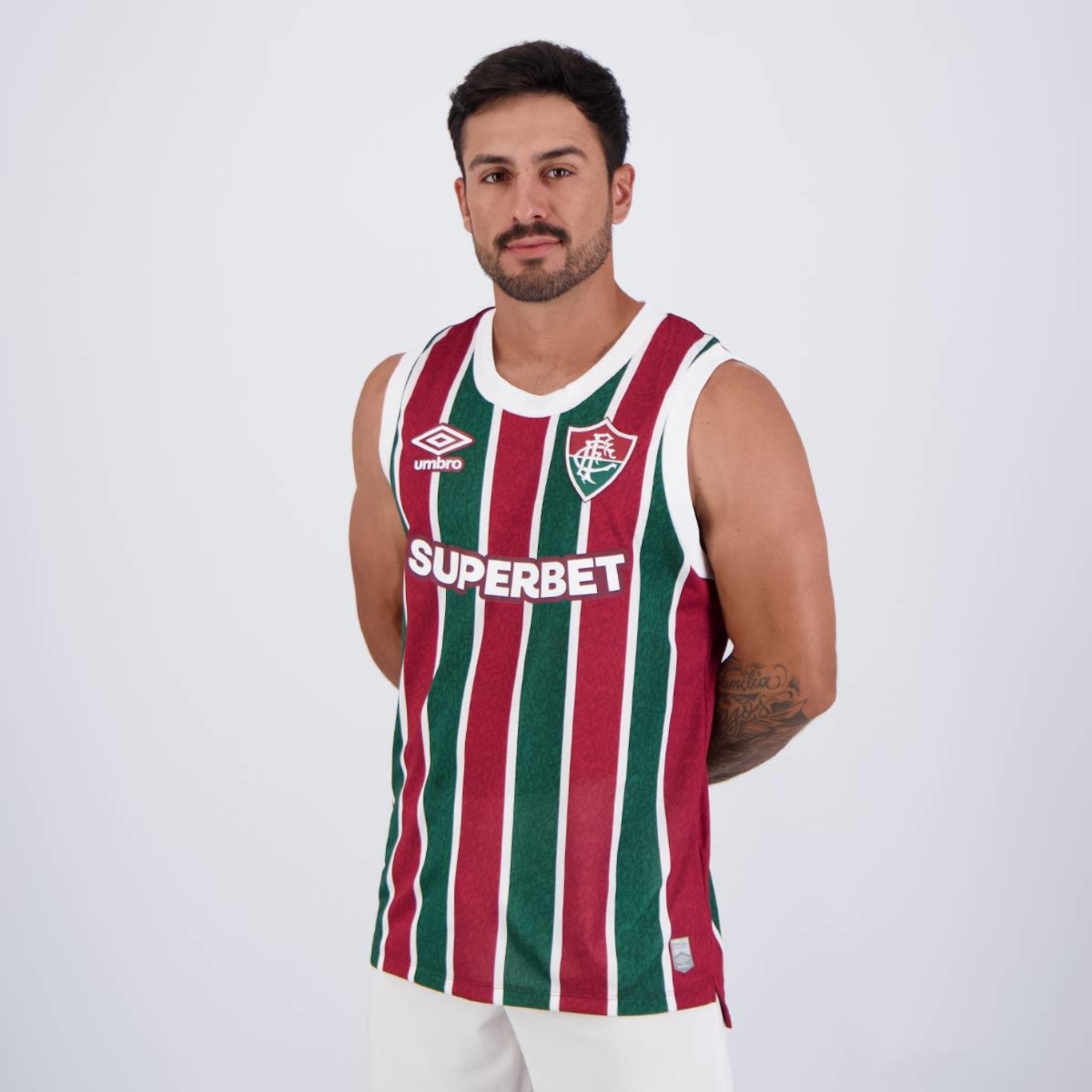 Regata Umbro Fluminense Basquete I 2024 Grená - Masculino - Foto 3