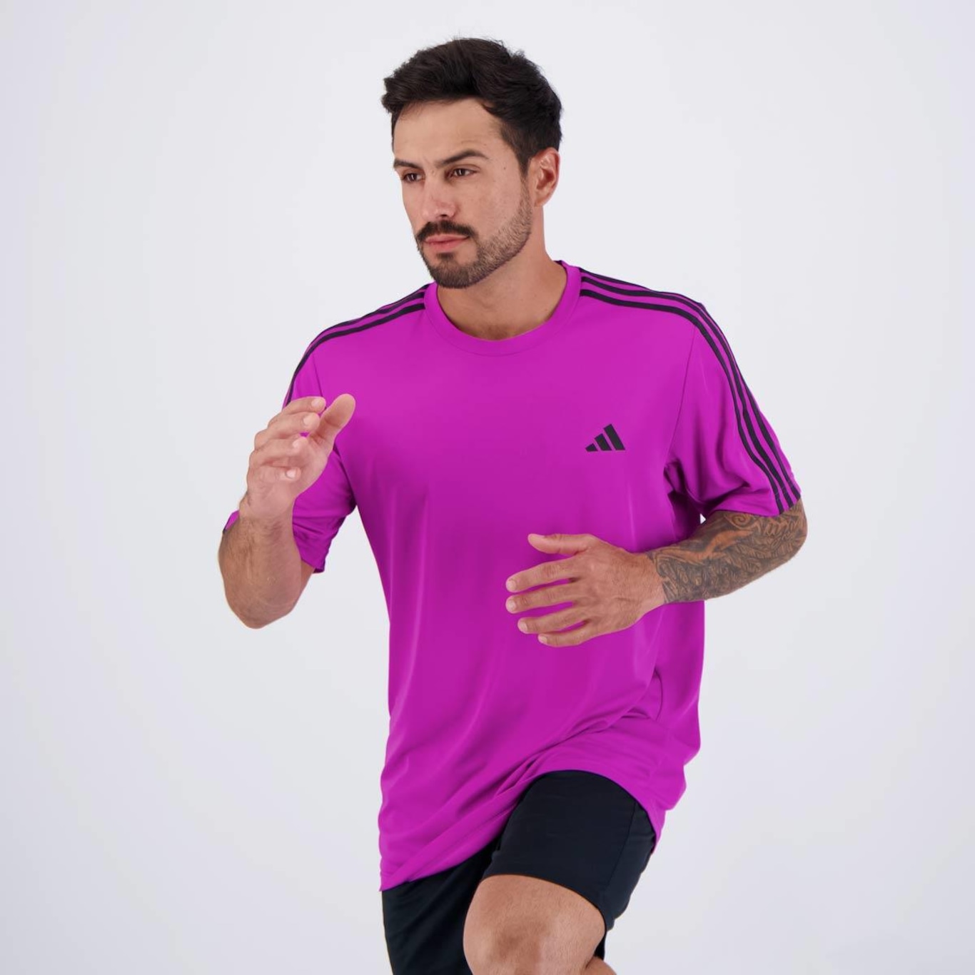 Camiseta adidas Essentials 3 Listras - Masculina - Foto 6