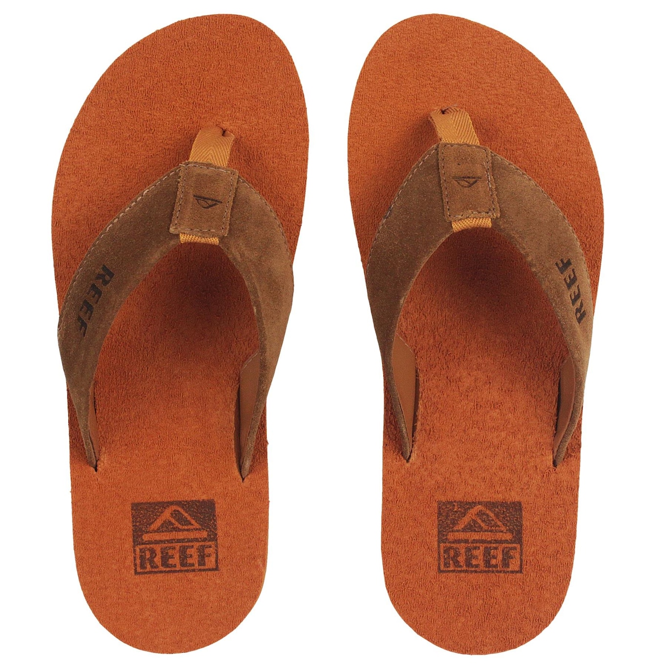 Chinelo Reef Smoothy Suede Caramel - Masculino - Foto 1