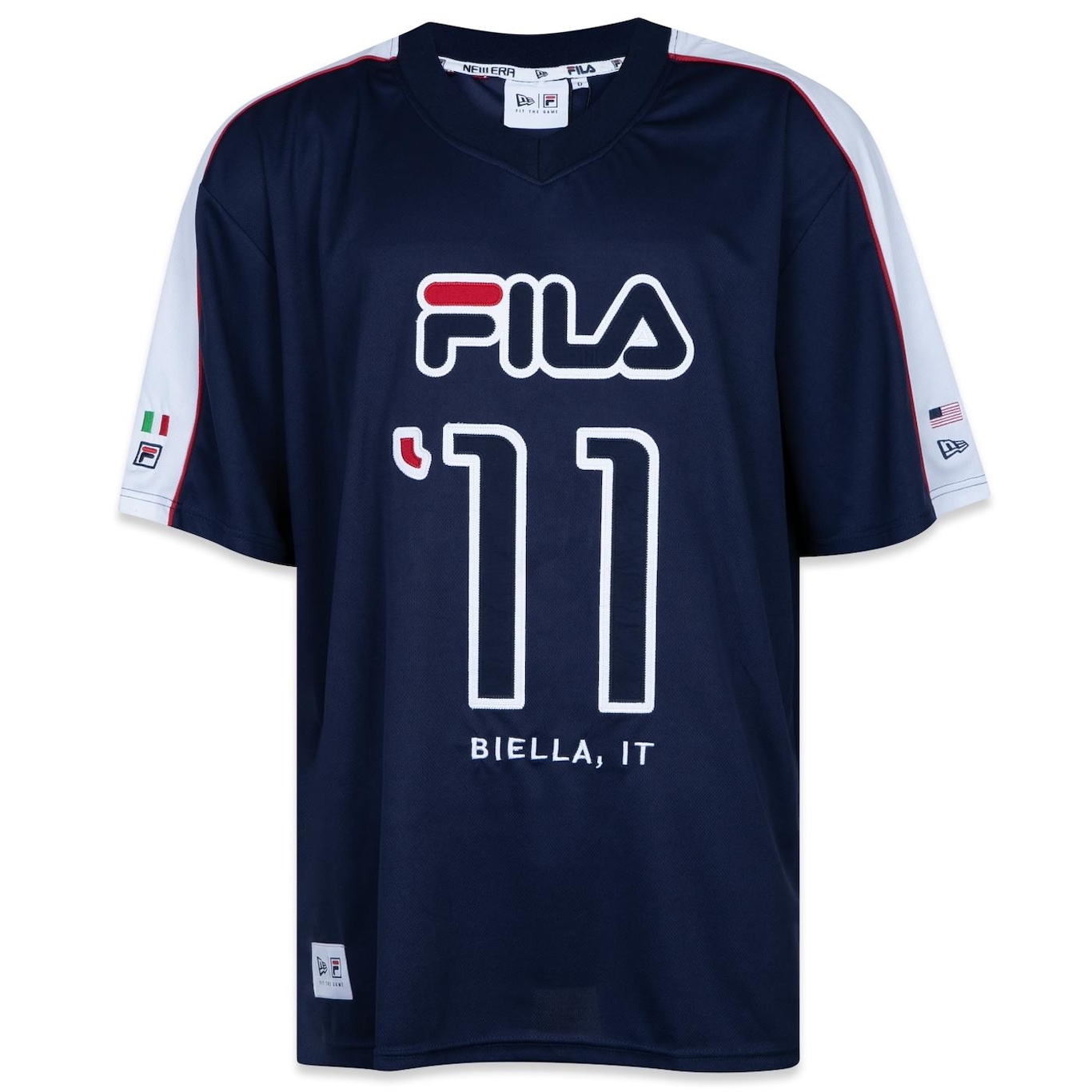 Camiseta Colaboração New Era x Fila Numbers - Masculina - Foto 1