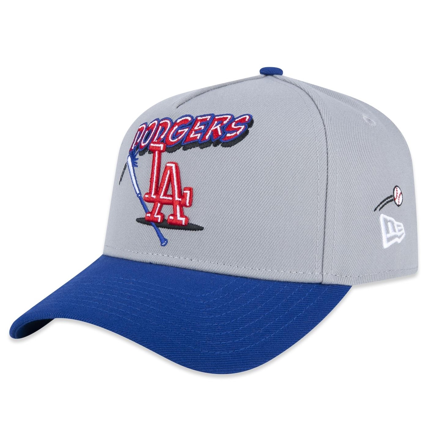 Boné New Era 9Forty A-Frame Mlb Los Angeles Dodgers World Of Logos - Snapback - Adulto - Foto 1