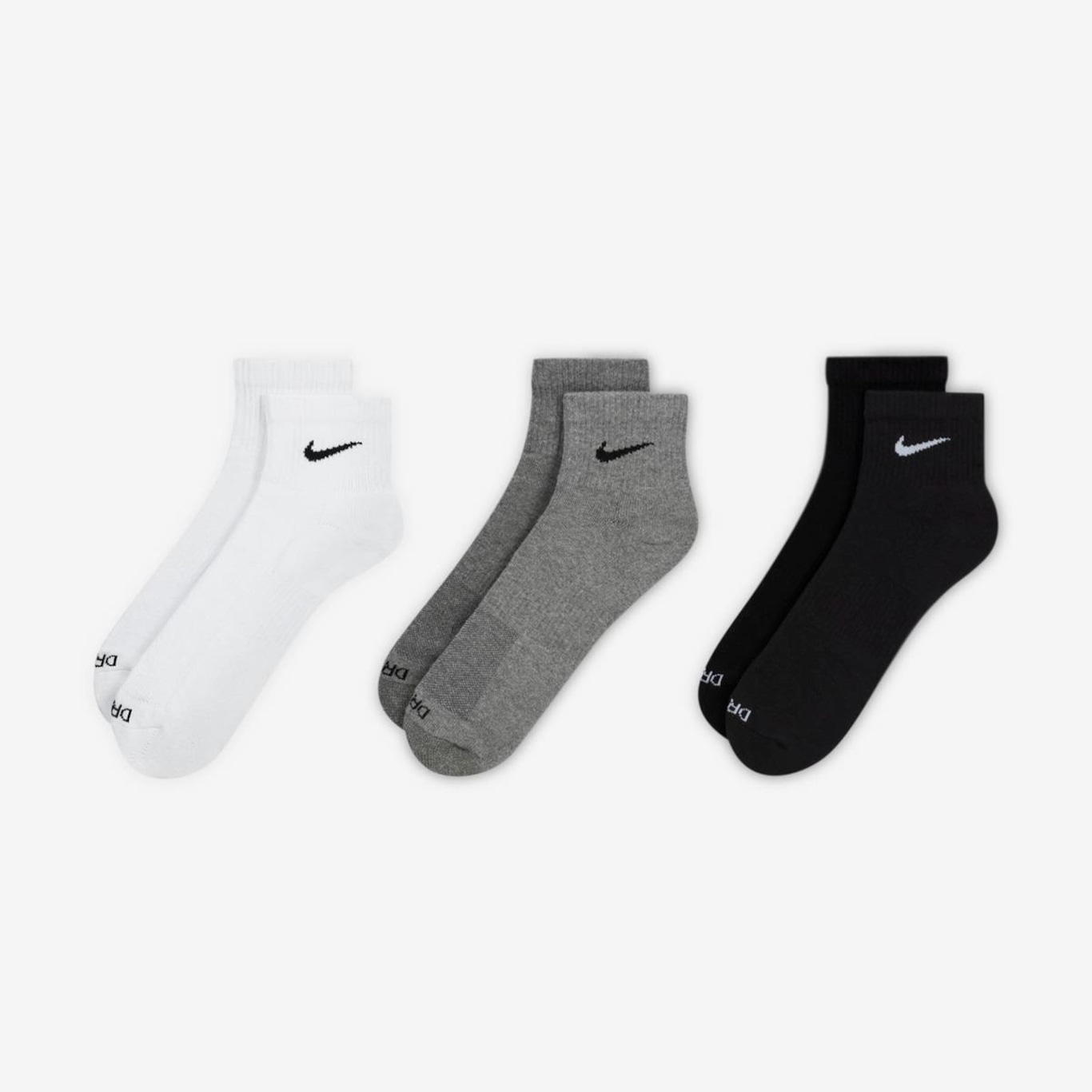 Kit Meias Nike Everyday Plus Cushioned com 3 Pares - Adulto - Foto 2