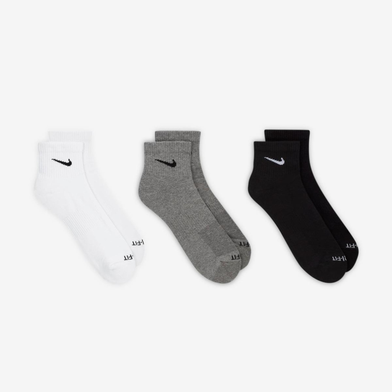 Kit Meias Nike Everyday Plus Cushioned com 3 Pares - Adulto - Foto 3