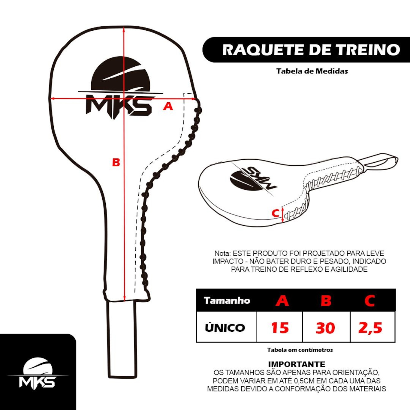 Raquete de Treino Mks Paddle Coach - Foto 2