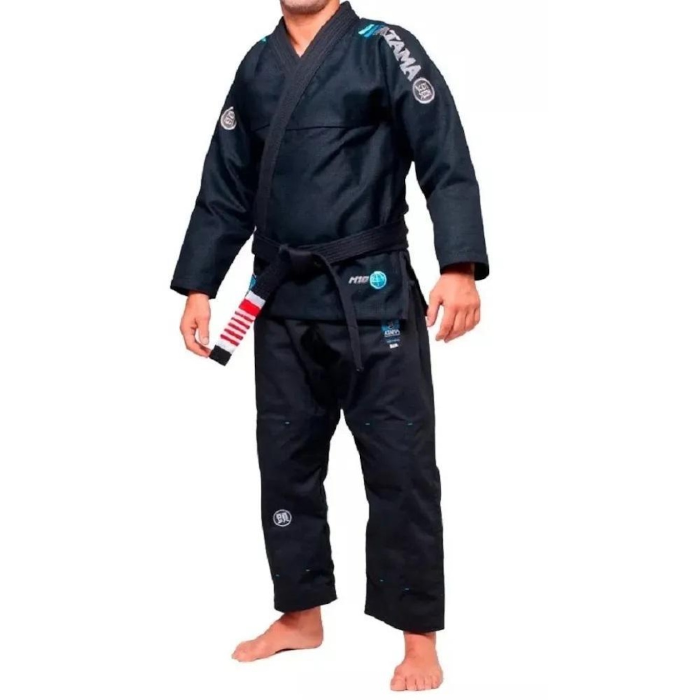 Kimono Atama Jiu-Jitsu Mundial 10 (Preto) Masculino - Foto 2