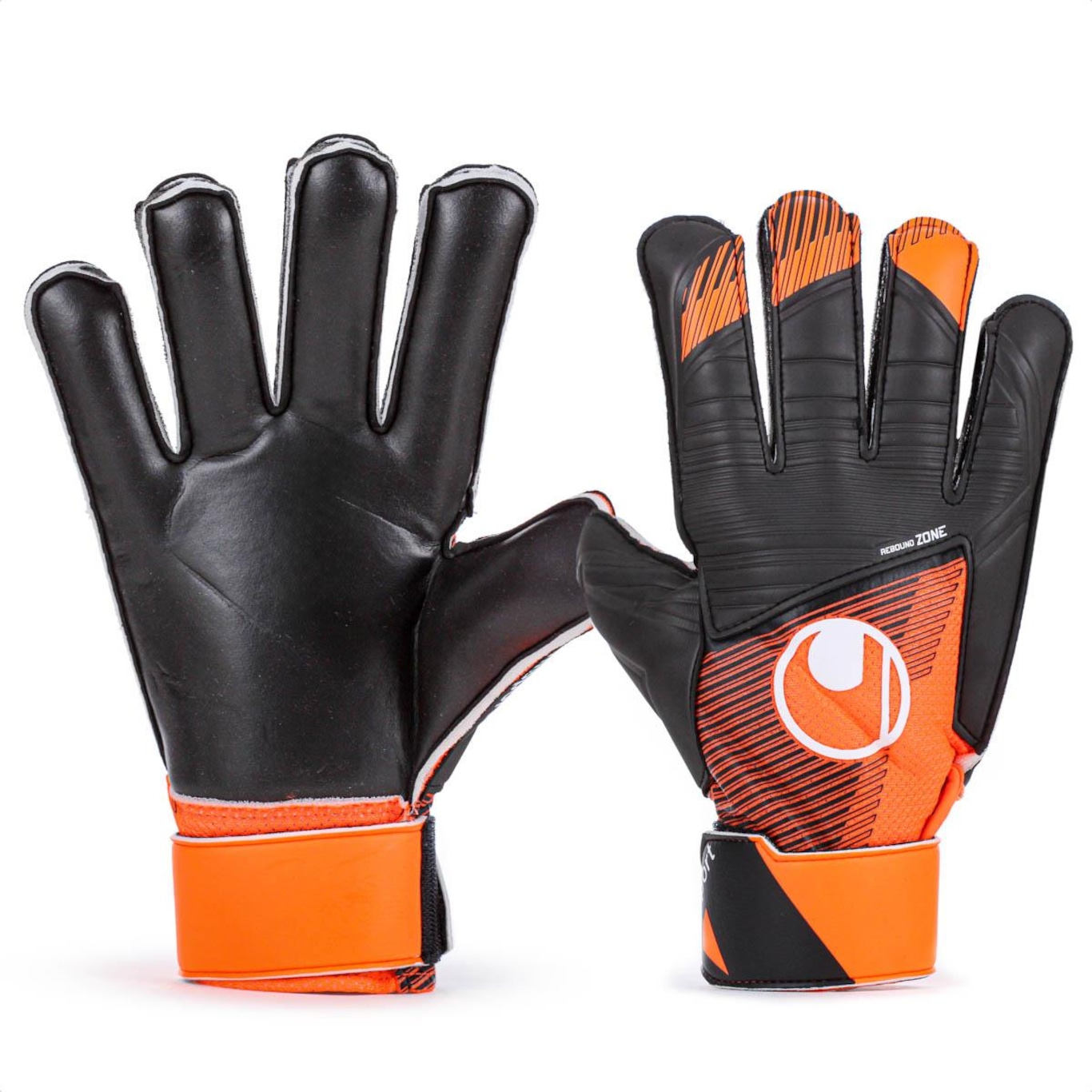 Luva de Goleiro Uhlsport Starter Resist+ Preto e Laranja - Adulto - Foto 1