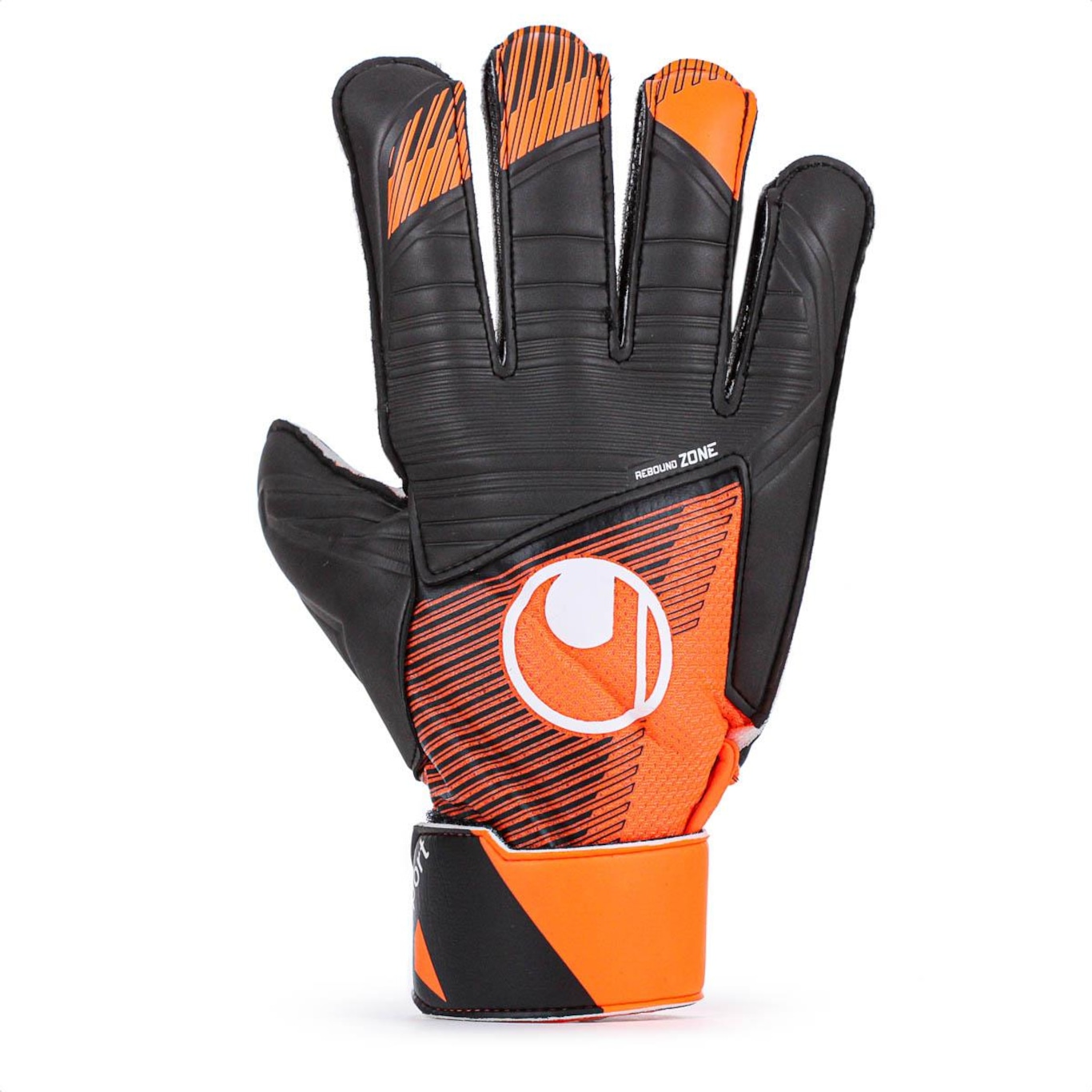 Luva de Goleiro Uhlsport Starter Resist+ Preto e Laranja - Adulto - Foto 2