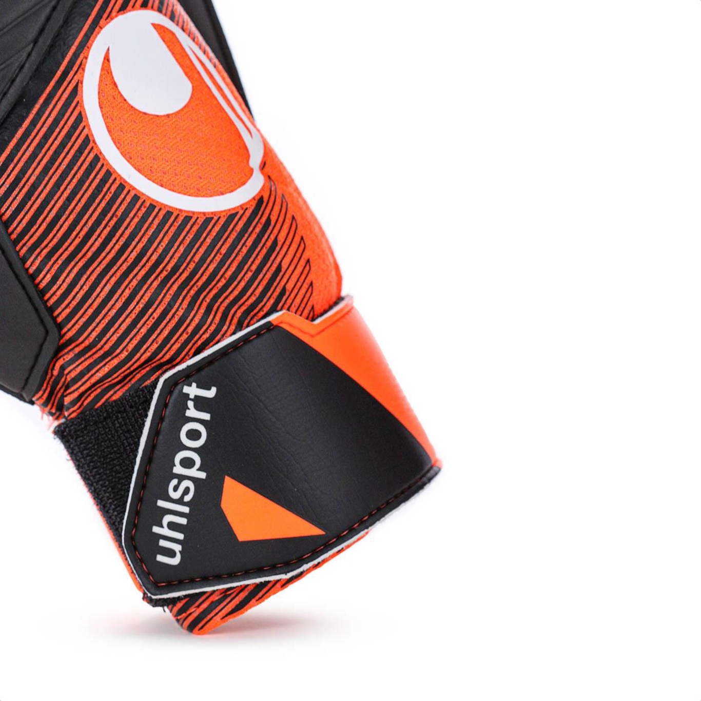 Luva de Goleiro Uhlsport Starter Resist+ Preto e Laranja - Adulto - Foto 4