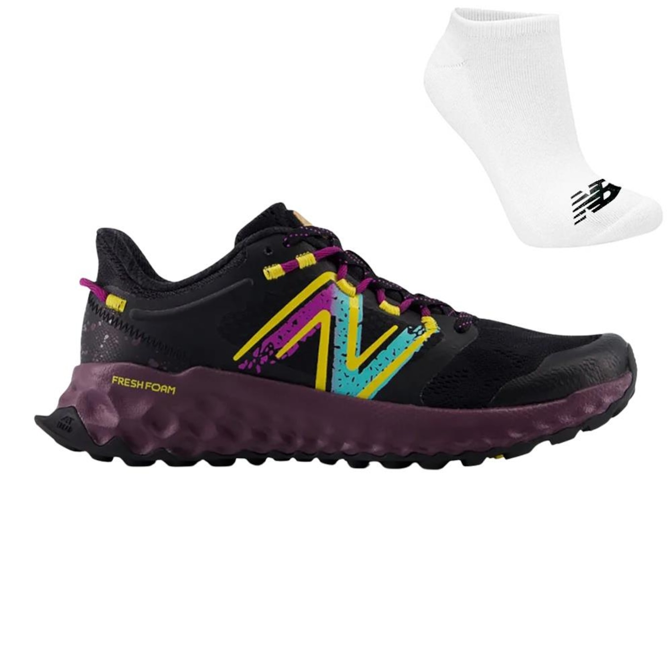 Tênis New Balance Fresh Foam Garoe + Meias - Feminino - Foto 1