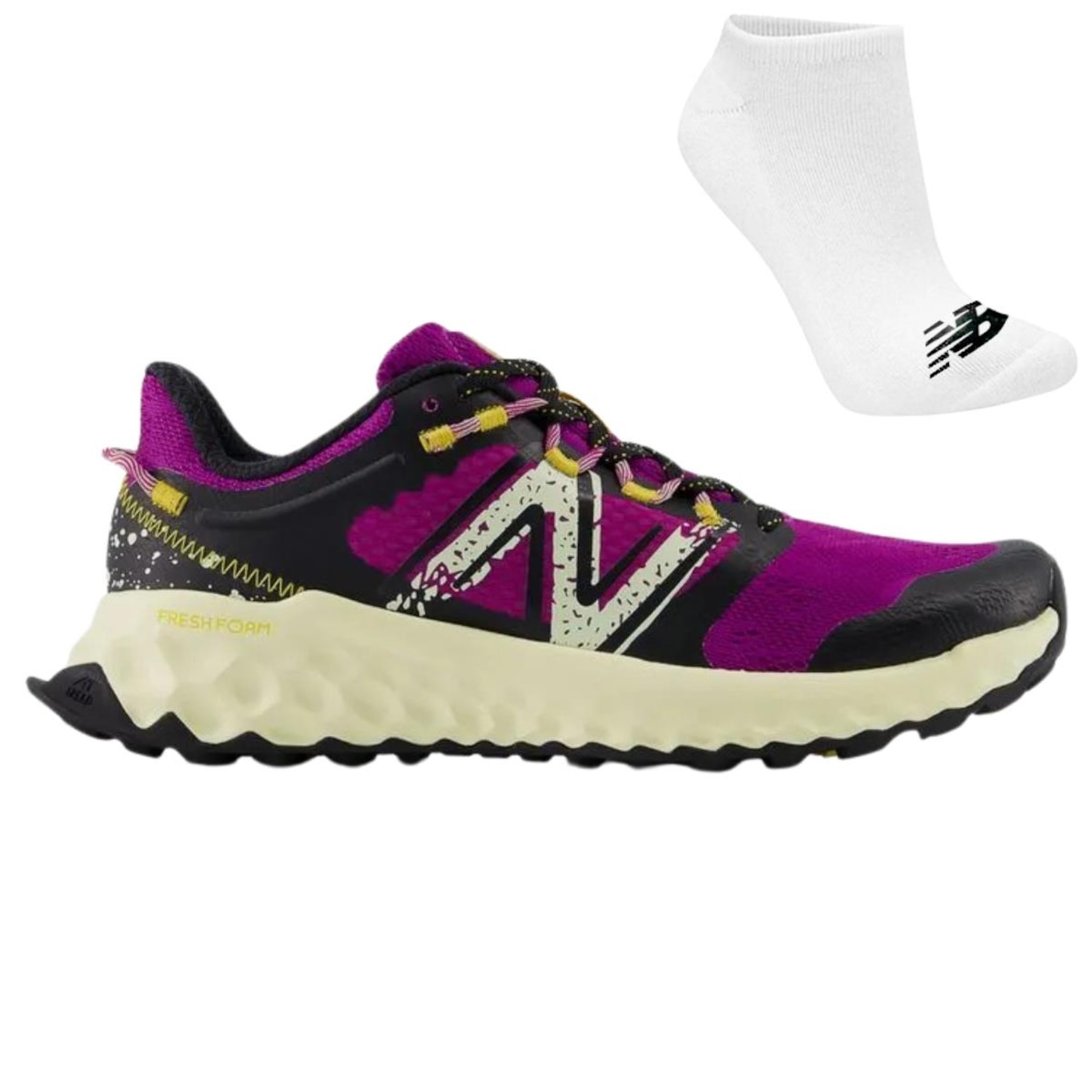 Tênis New Balance Fresh Foam Garoe + Meias - Feminino - Foto 1