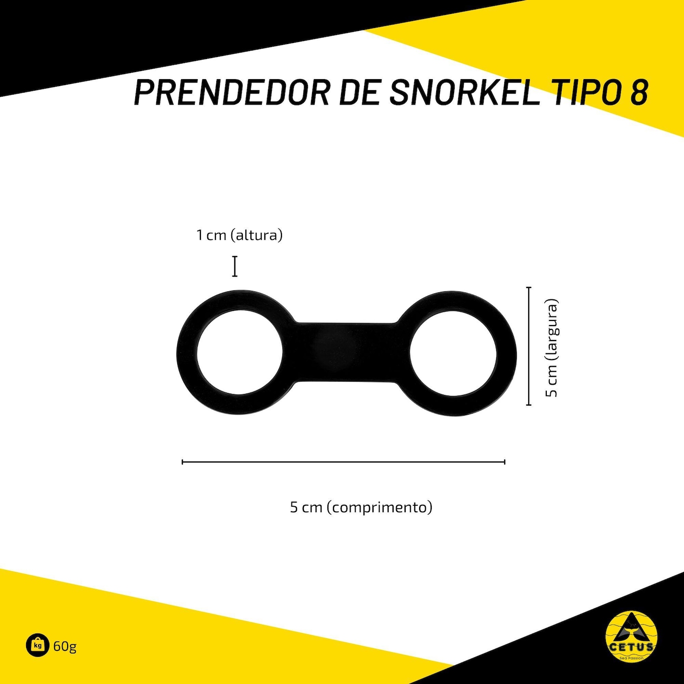 Prendedor de Snorkel Cetus Tipo 8 Combo 10 Peças - Foto 4