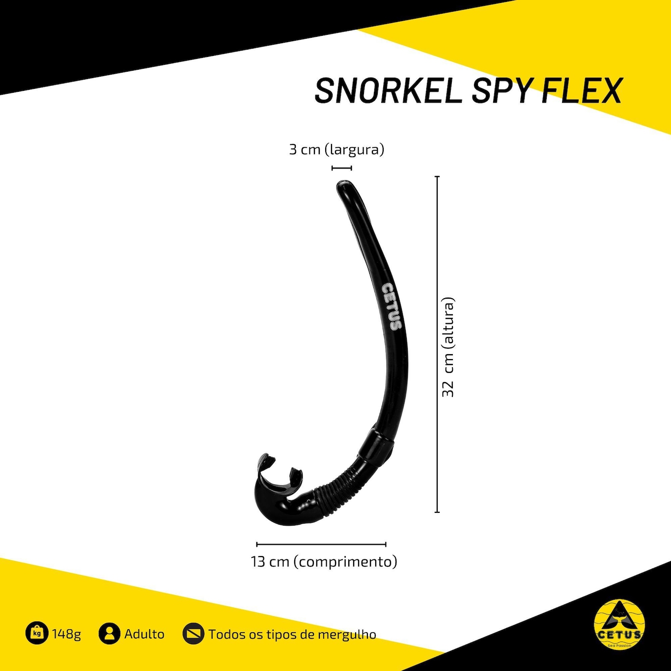 Snorkel Cetus Spy Flex - Adulto - Foto 5