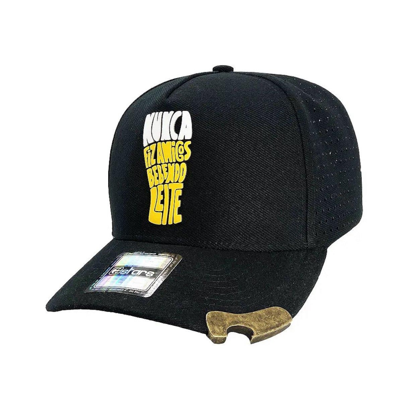 Boné Aba Curva Rhino Size E-Stars Trucker Resenha Abridor Adulto - Foto 2