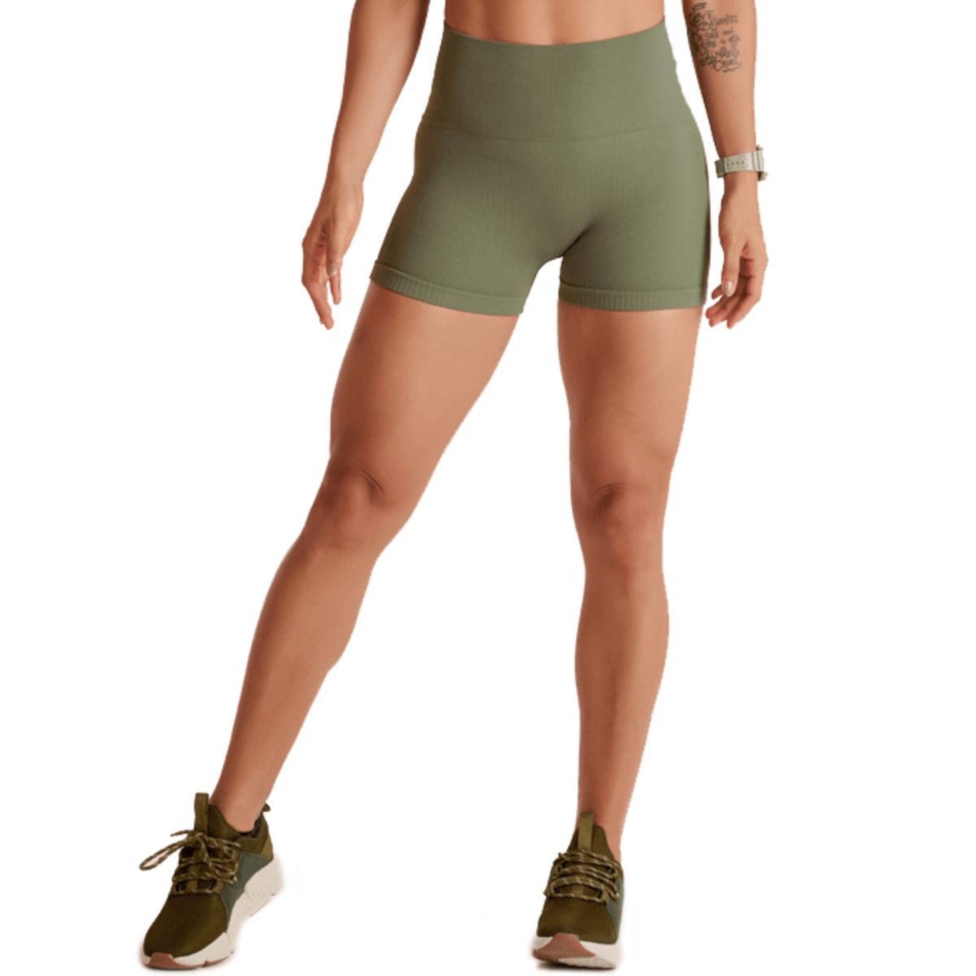 Short Legging Lupo Canelado Seamless - Feminino - Foto 1