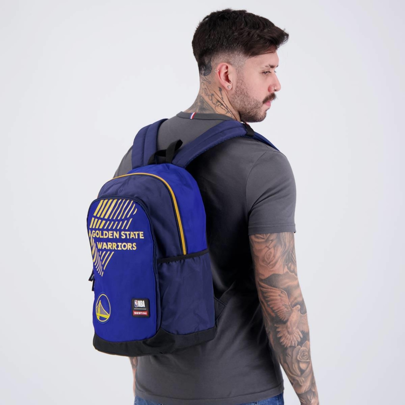 Mochila Nba Golden State Wariors - Foto 1