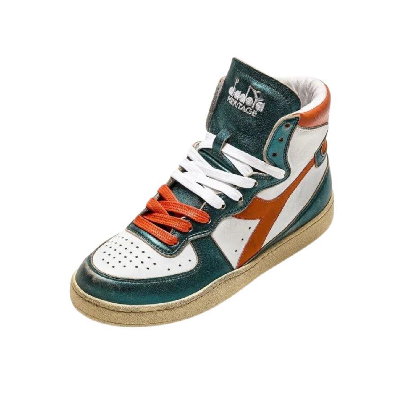 Tênis Diadora Mi Basket Metal Mix Used Itália - Unissex - Foto 3