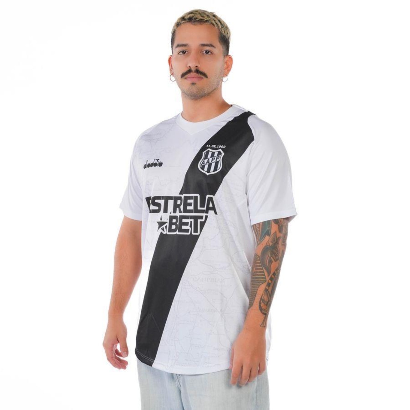 Camisa da Ponte Preta Oficial Torcedor 1 Diadora - Masculina - Foto 1