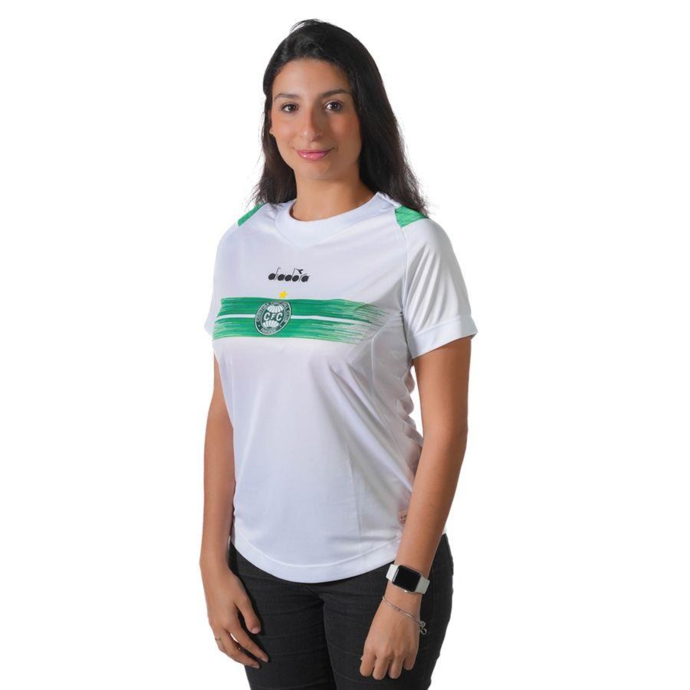 Camisa do Coritiba Diadora Oficial Jogo 1 - Feminina - Foto 1