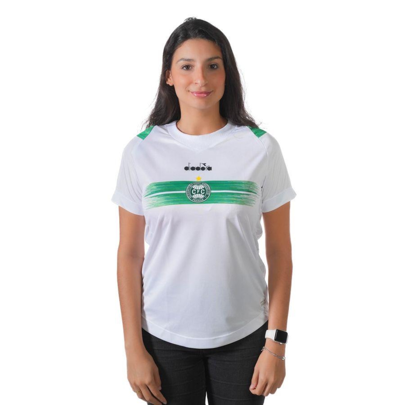 Camisa do Coritiba Diadora Oficial Jogo 1 - Feminina - Foto 2