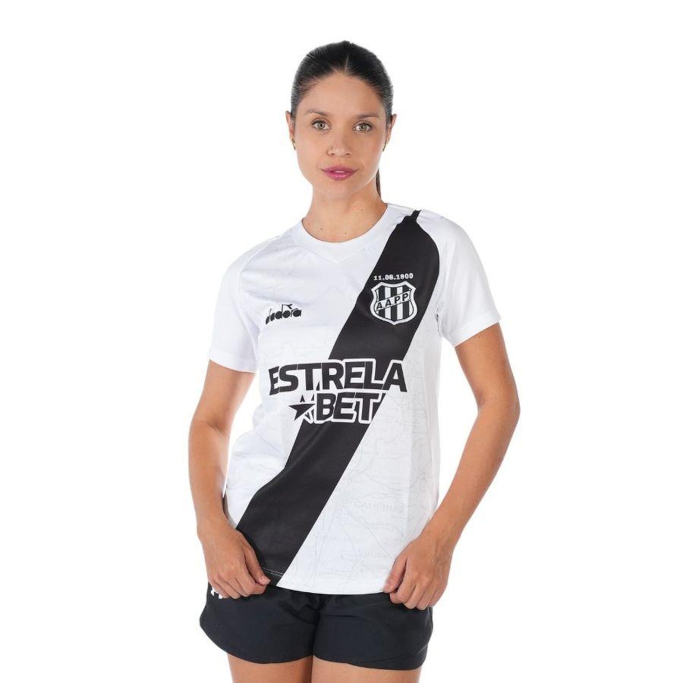 Camisa da Ponte Preta Oficial Torcedor Diadora - Feminina - Foto 1