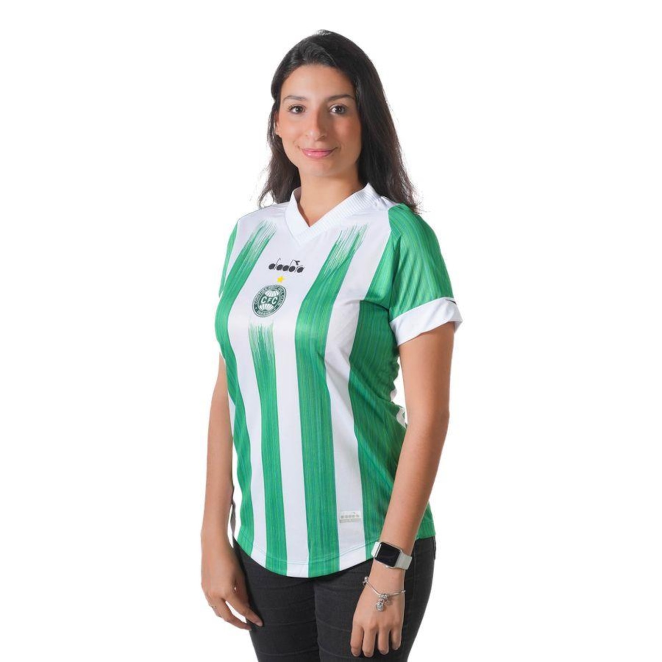 Camisa do Coritiba Diadora Oficial Jogo 2 - Feminina - Foto 1