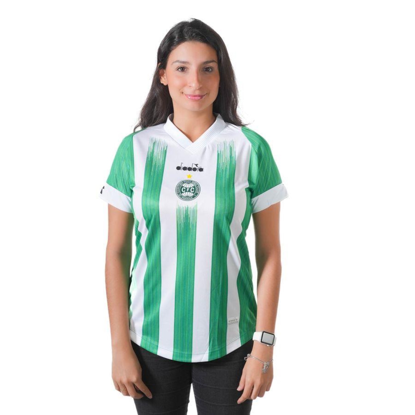 Camisa do Coritiba Diadora Oficial Jogo 2 - Feminina - Foto 2