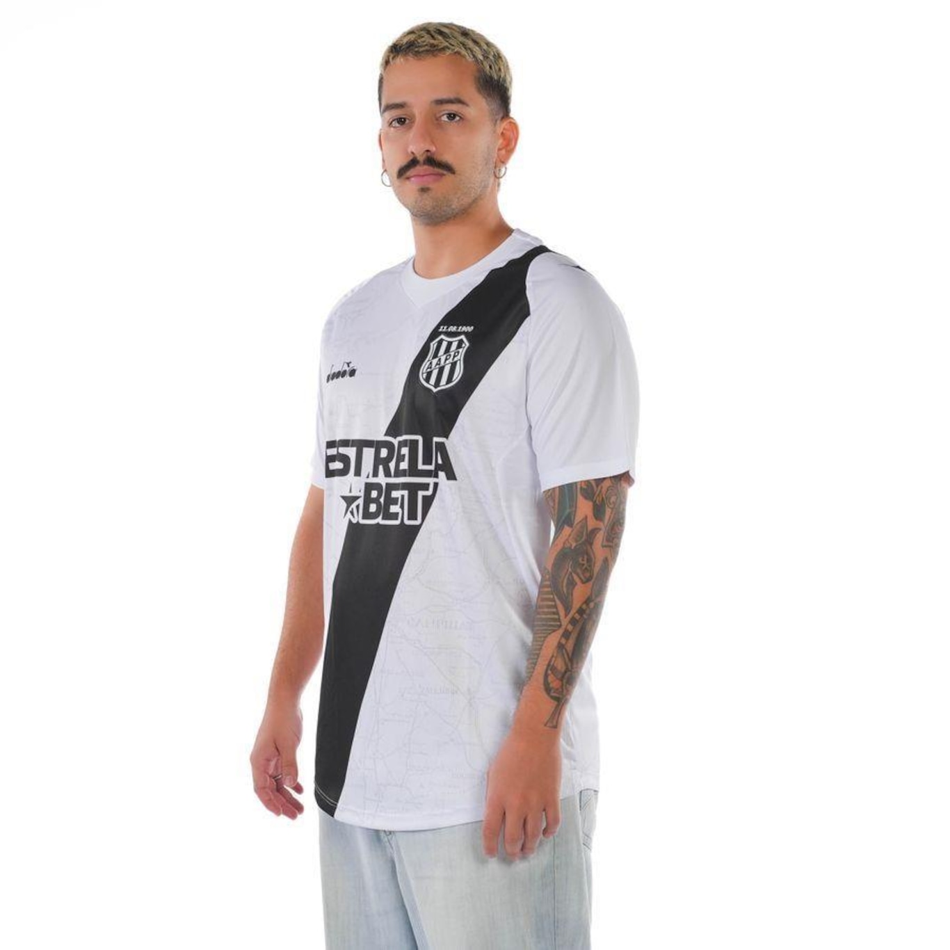 Camisa da Ponte Preta Oficial Jogo 1 Diadora - Masculina - Foto 2