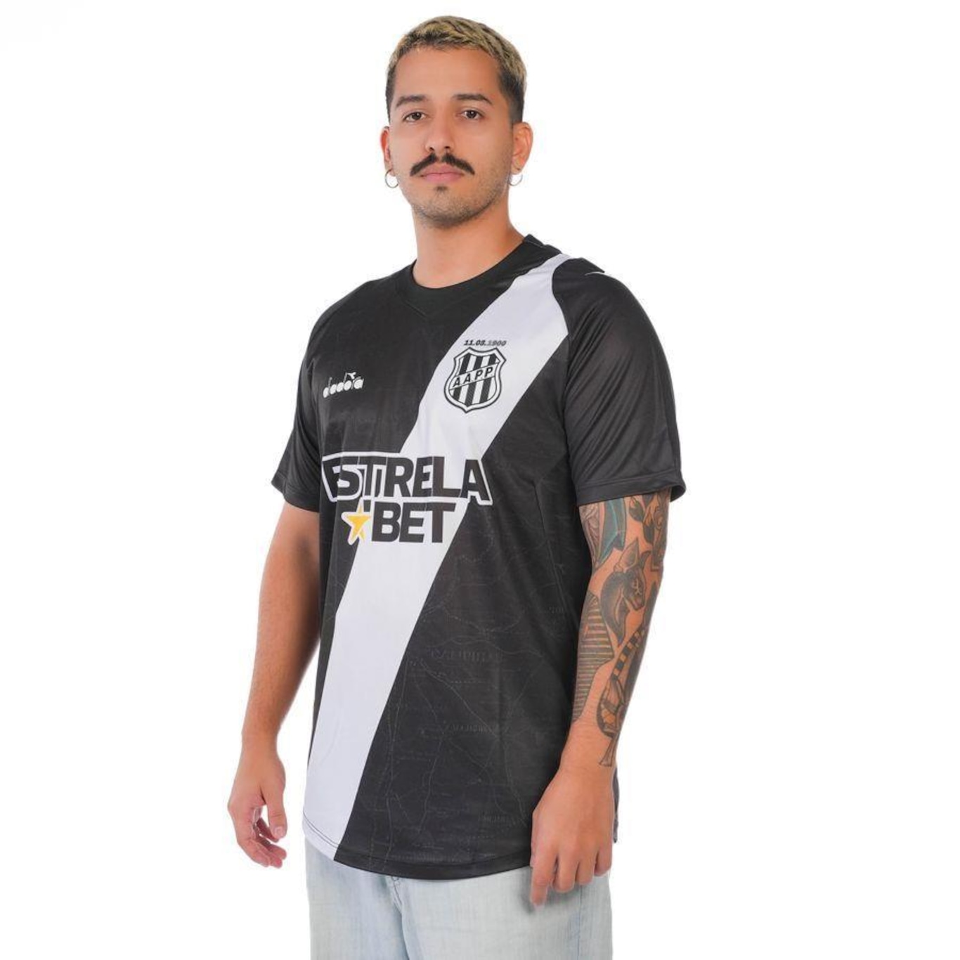 Camisa da Ponte Preta Oficial Jogo 2 Diadora - Masculina - Foto 1