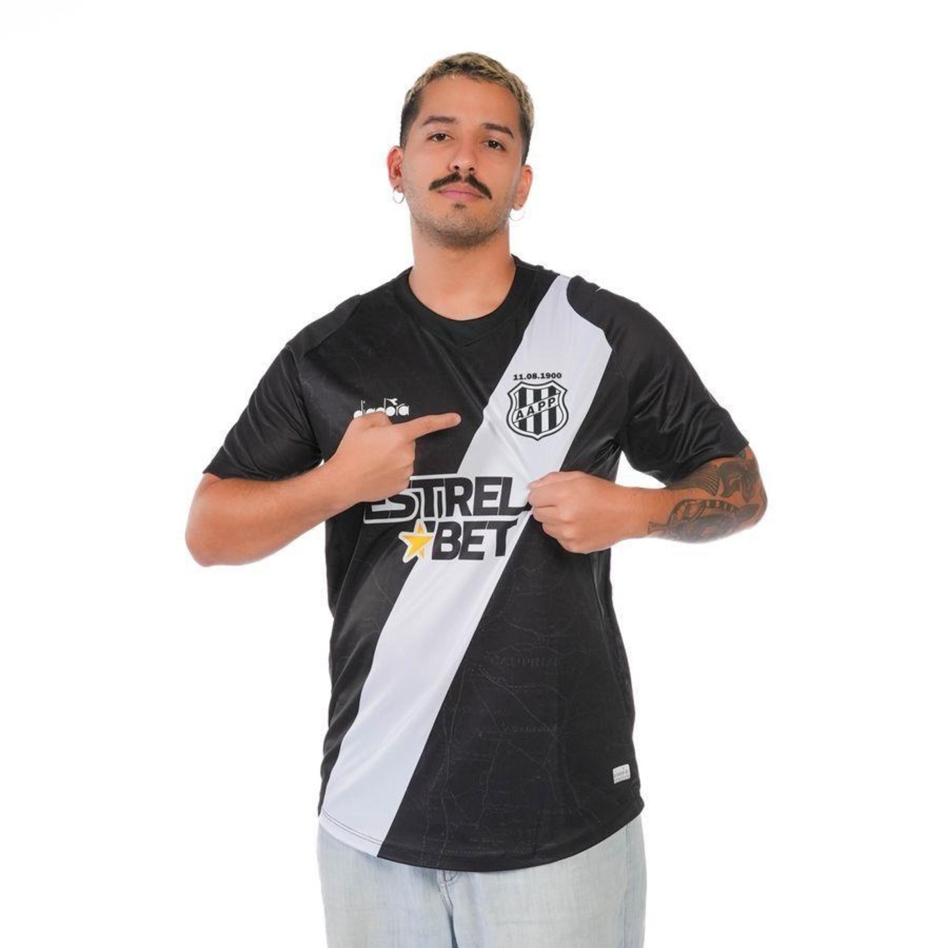 Camisa da Ponte Preta Oficial Jogo 2 Diadora - Masculina - Foto 2