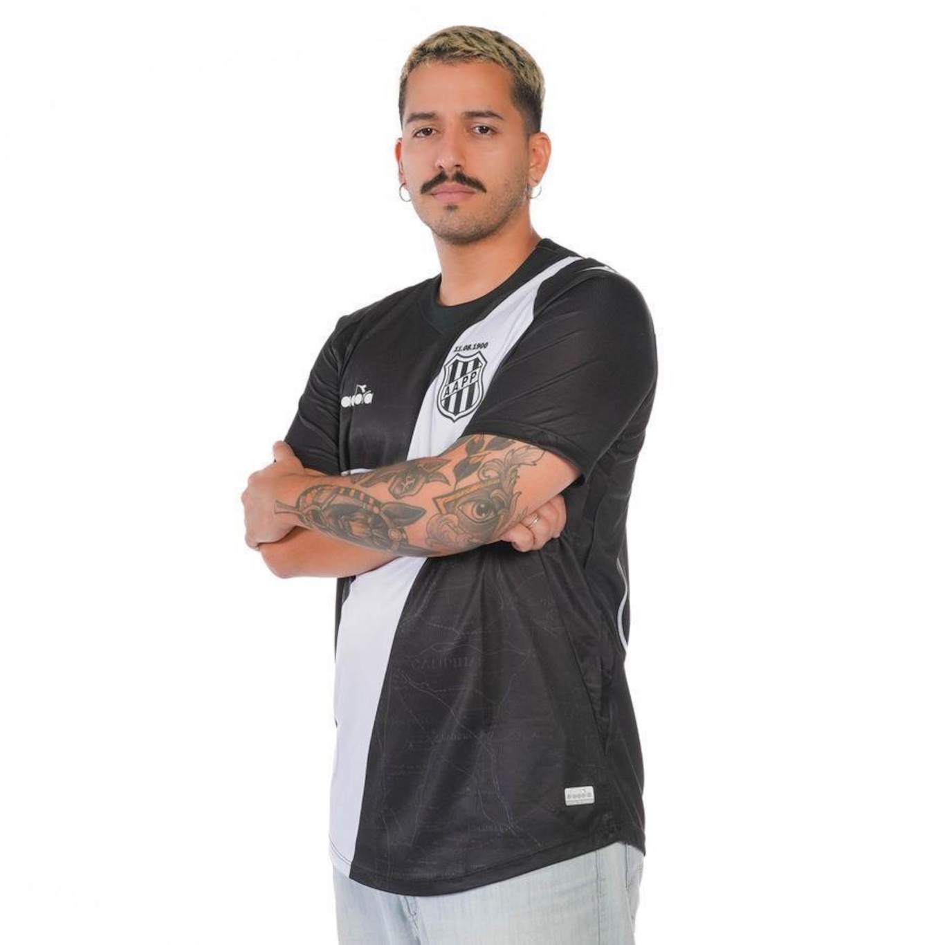 Camisa da Ponte Preta Oficial Torcedor 2 Diadora - Masculina - Foto 2