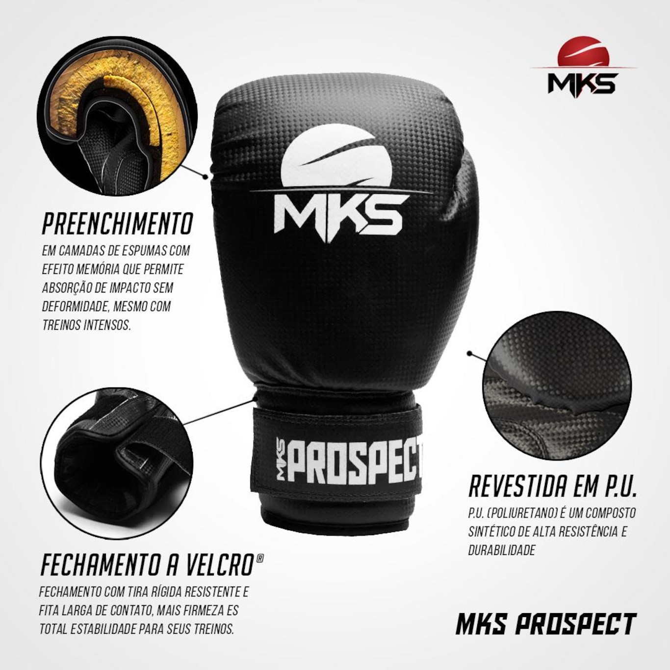 Luva de Boxe Mks New Prospect - Adulto - Foto 5