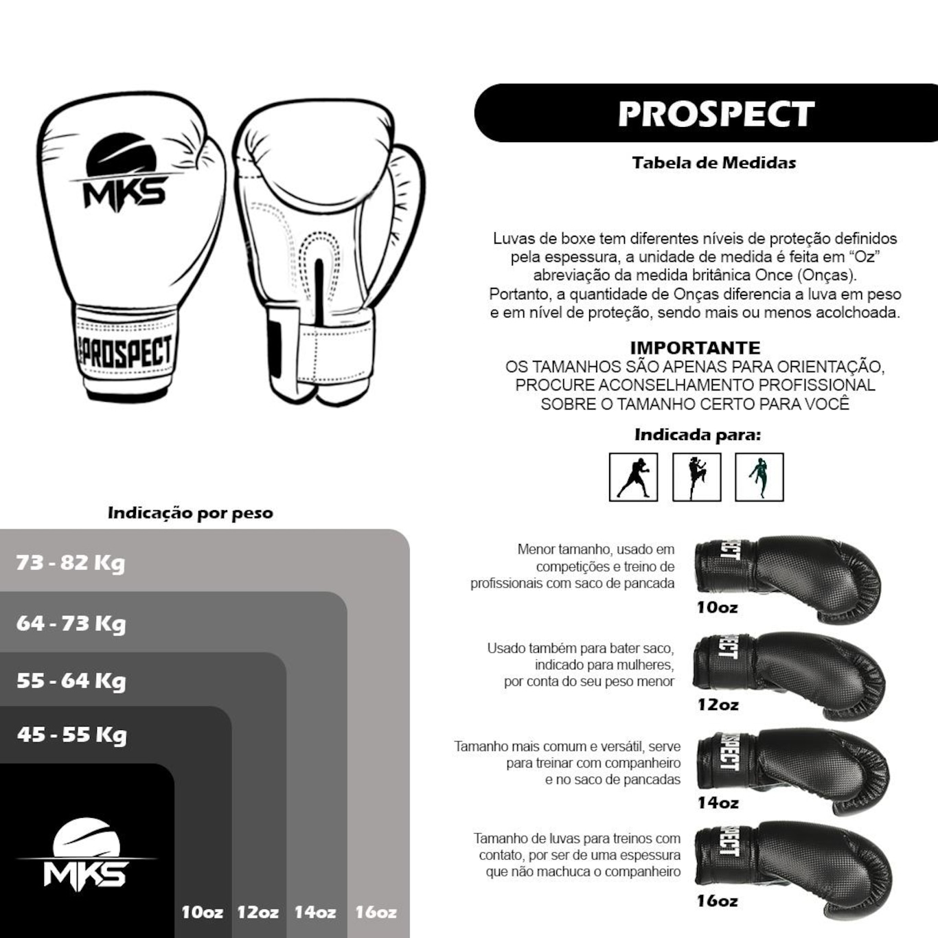 Luva de Boxe Mks New Prospect Inverse - Adulto - Foto 2