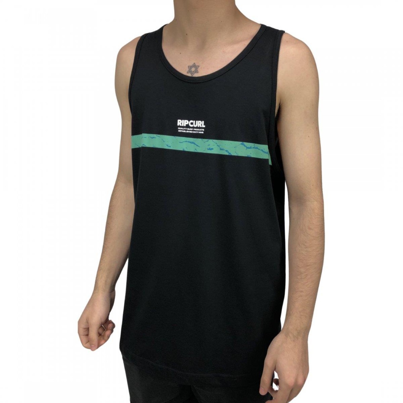 Camiseta Regata Rip Curl Gabe Stripes - Masculina - Foto 3