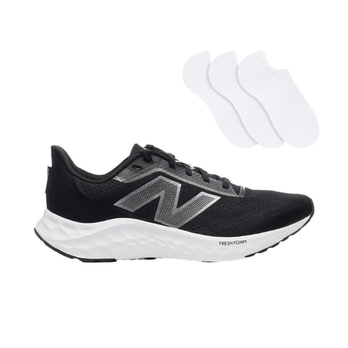 Kit Tênis New Balance Fresh Foam Arishi V4 Masculino + 3 Pares de Meias - Foto 1