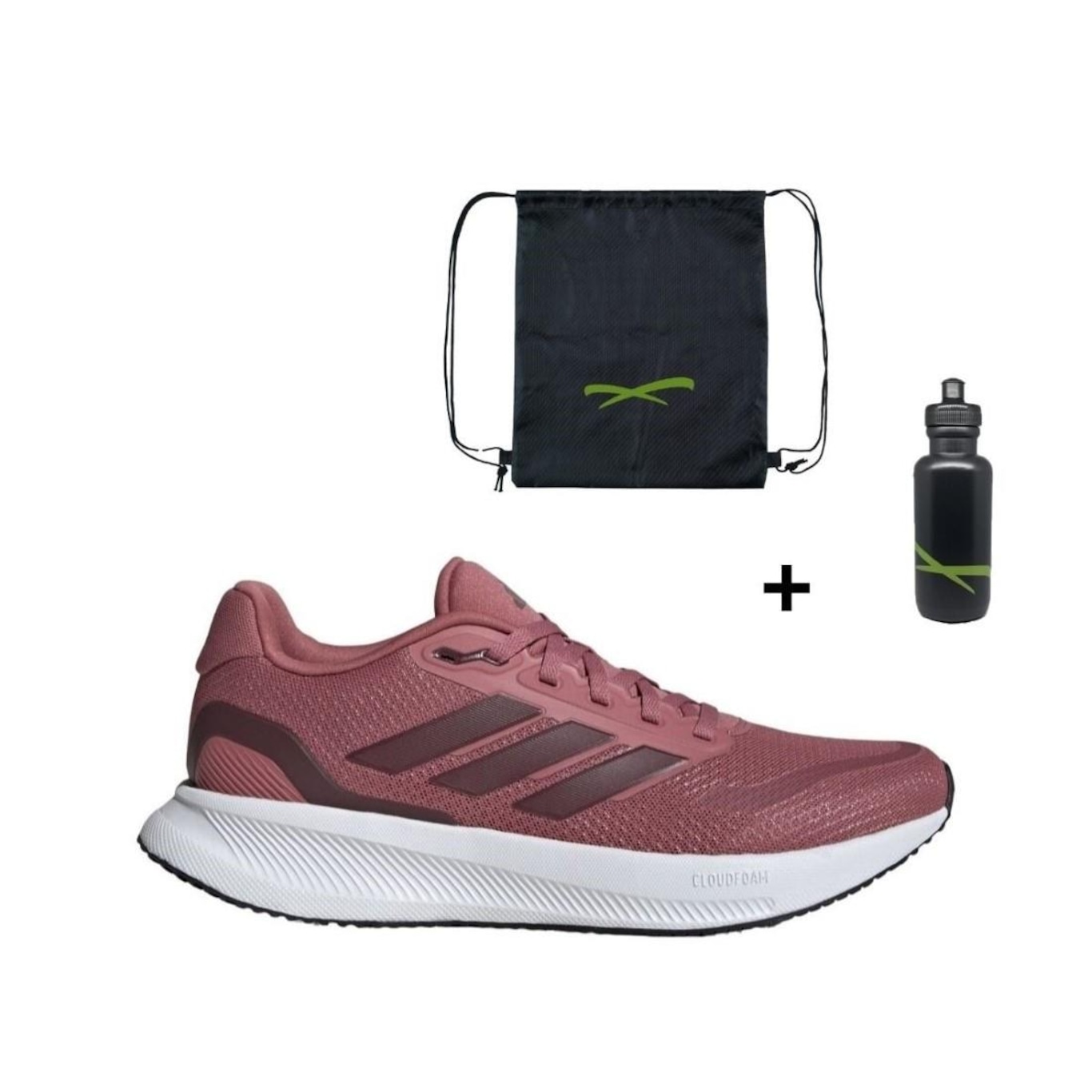 Kit Tênis adidas Runfalcon 5 Feminino + Mochila + Garrafinha - Foto 1