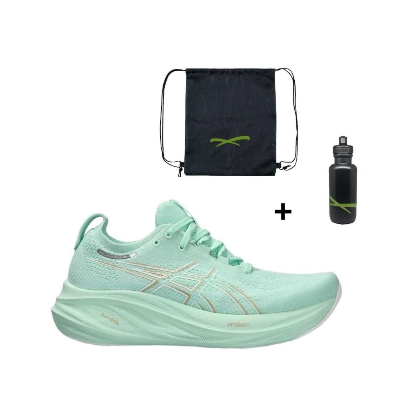 Kit Tênis Asics Gel-Nimbus 26 Feminino + Mochila + Garrafinha - Foto 1