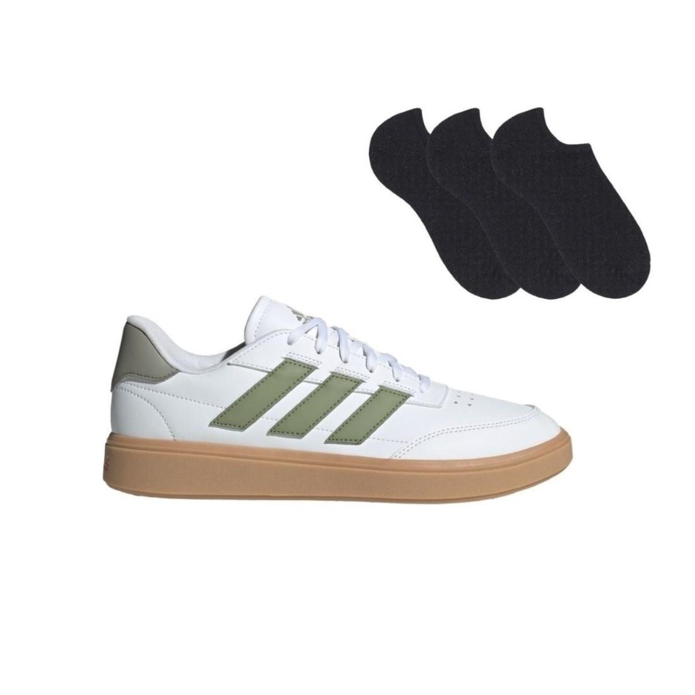 Kit Tênis adidas Courtblock Masculino + 3 Pares de Meias - Foto 1