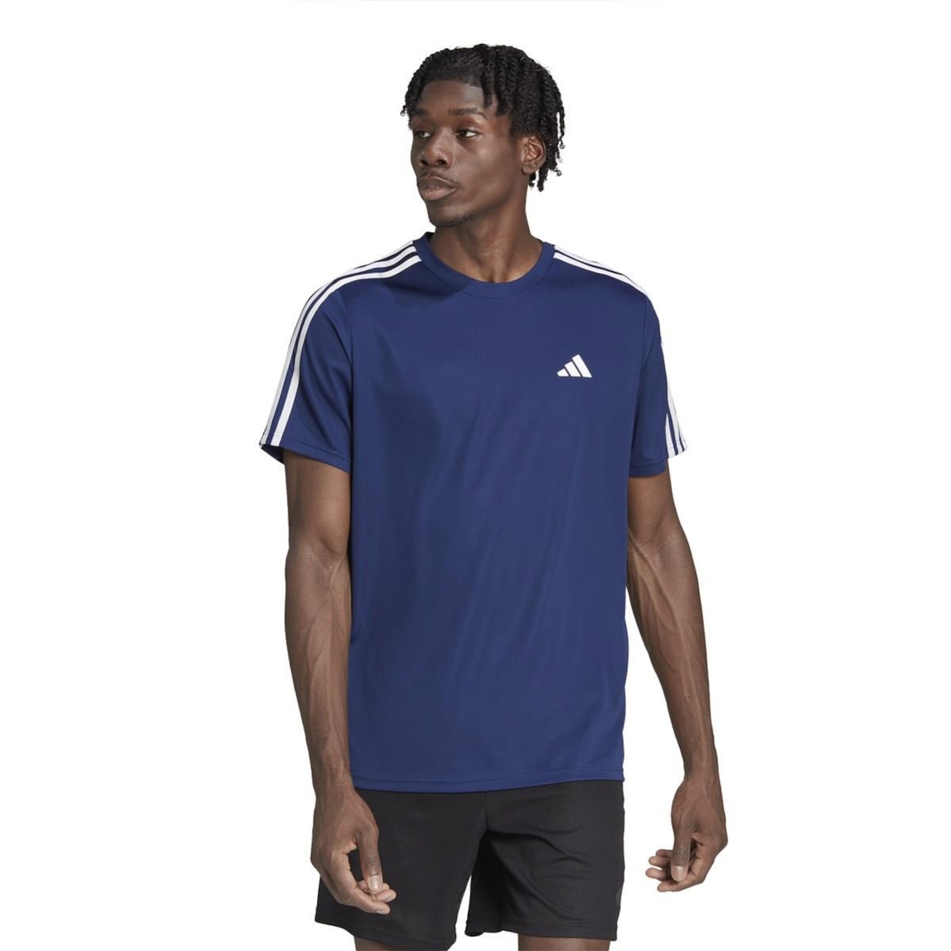 Camiseta adidas Train Essentials 3-Stripes - Masculina - Foto 1