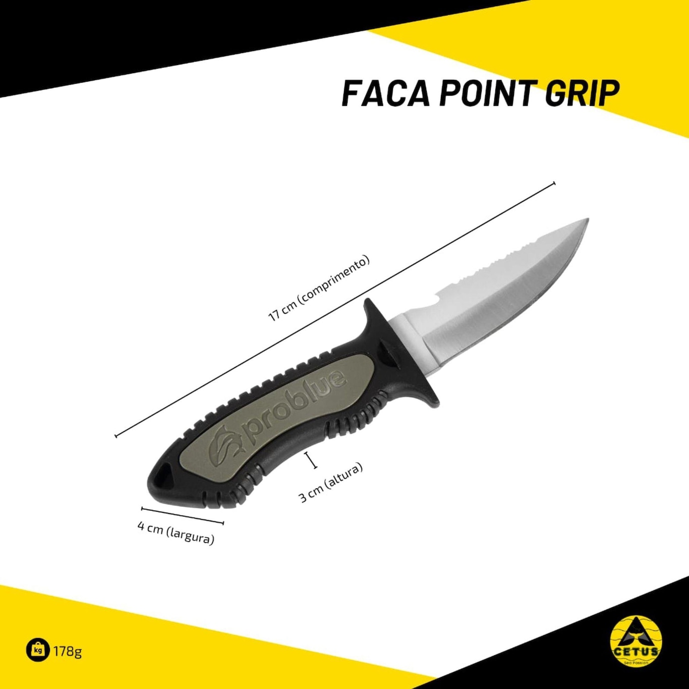 Faca Cetus Point Grip - Foto 5