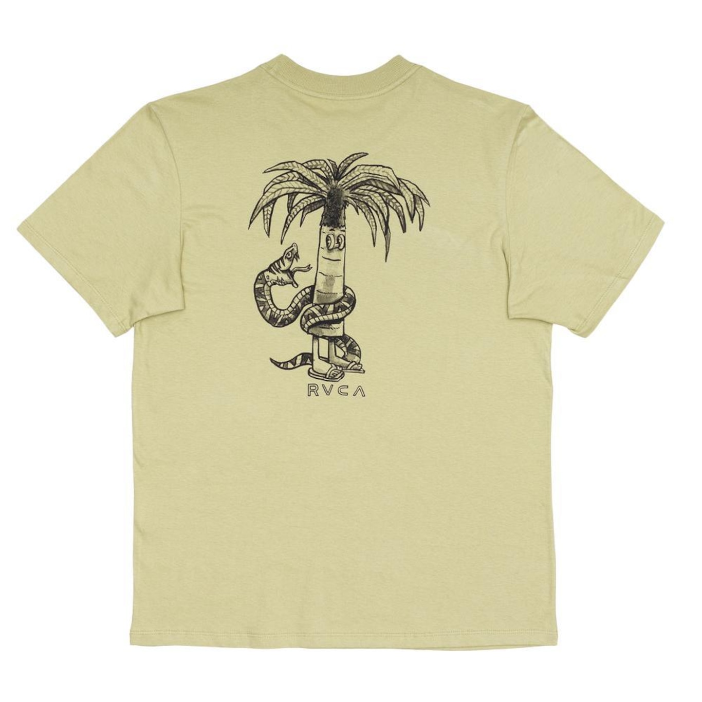 Camiseta Rvca Pommier Palms Sm25 Masculina Verde Claro - Foto 4