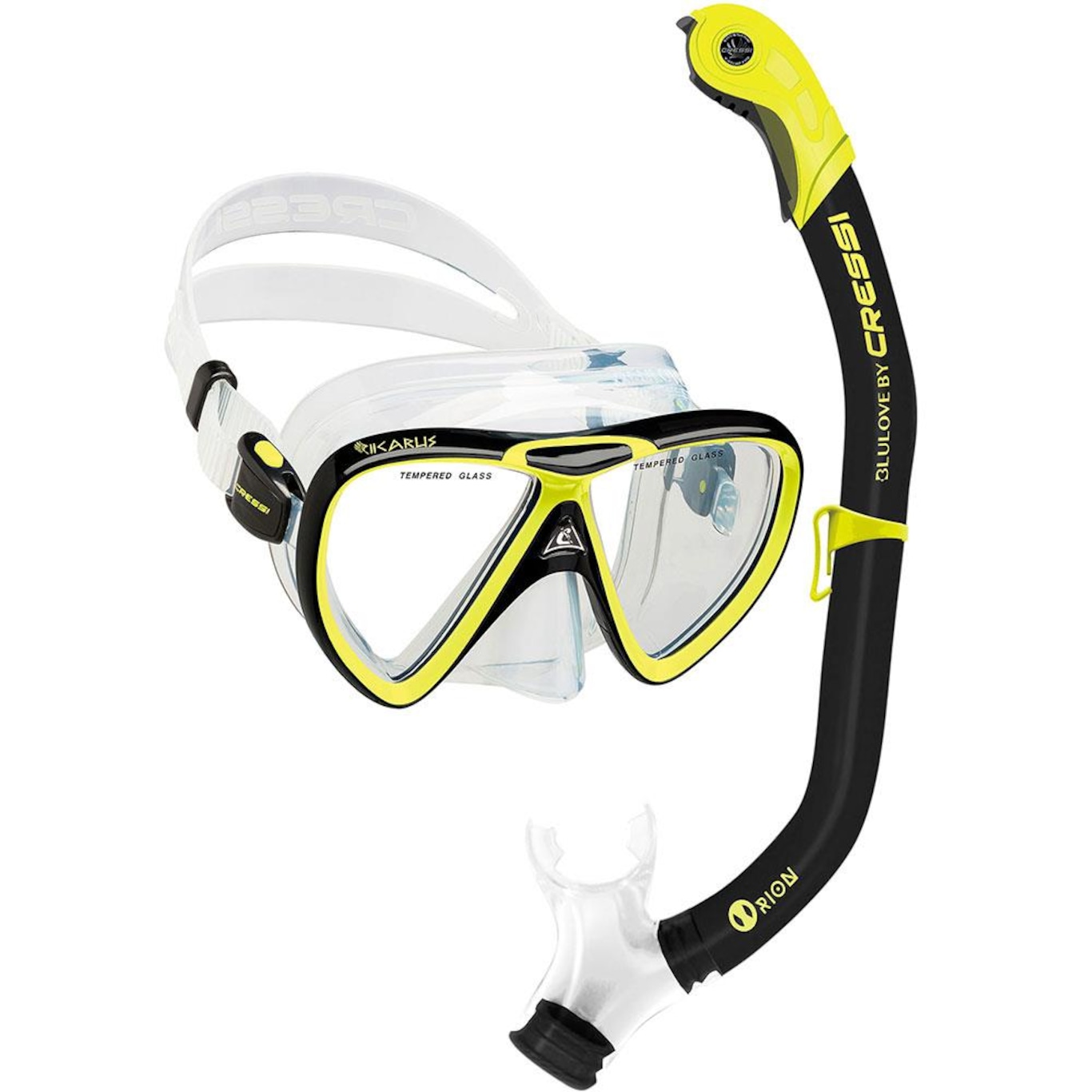 Kit Cressi Ikarus & Dry com Máscara + Snorkel - Foto 1