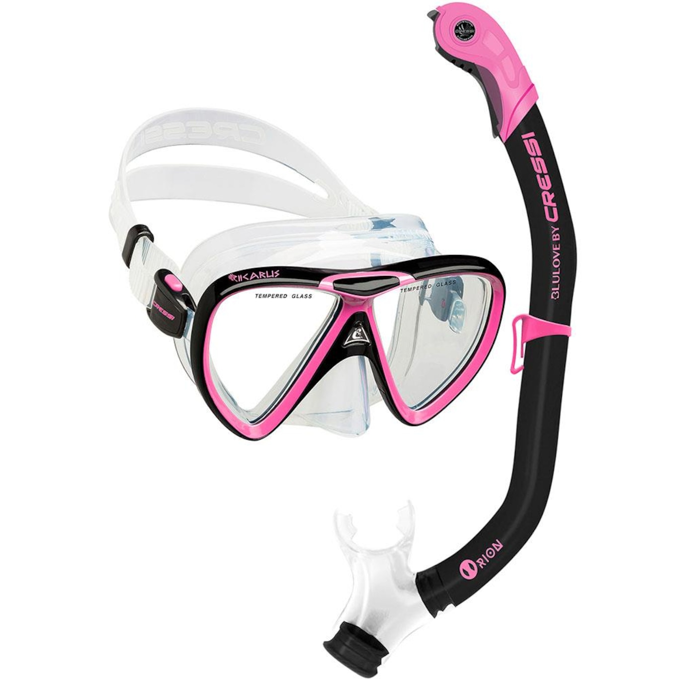 Kit Cressi Ikarus & Dry com Máscara + Snorkel - Foto 1