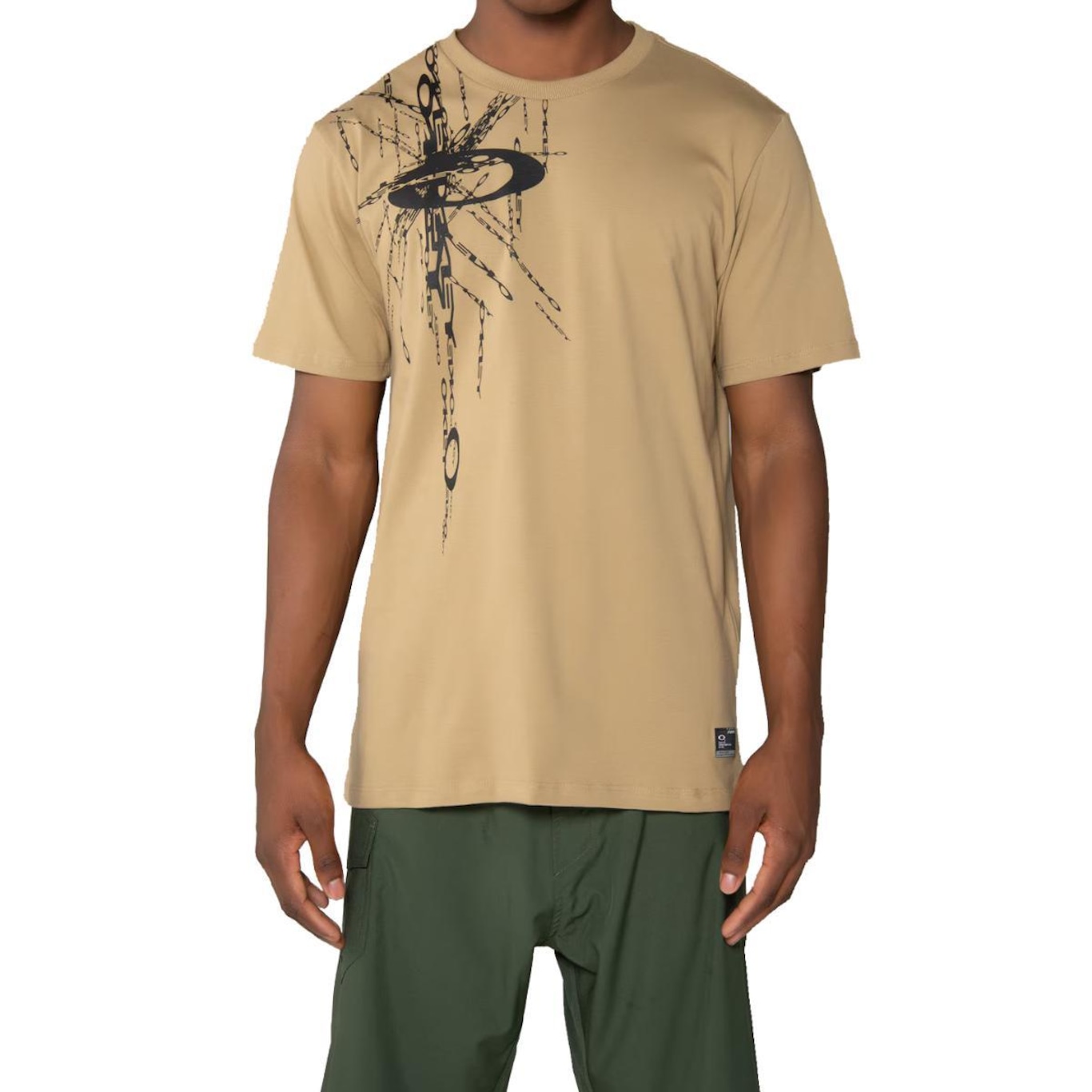 Camisa Oakley Iconic Stretch Logo Tee - Masculina - Foto 1