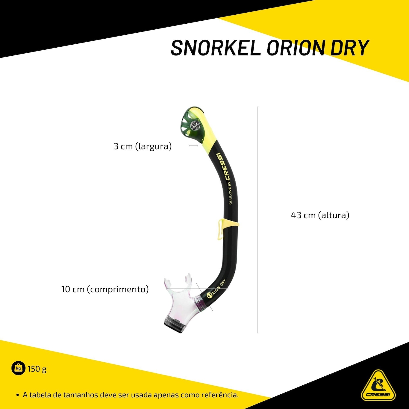 Snorkel Cressi Orion Dry - Foto 4