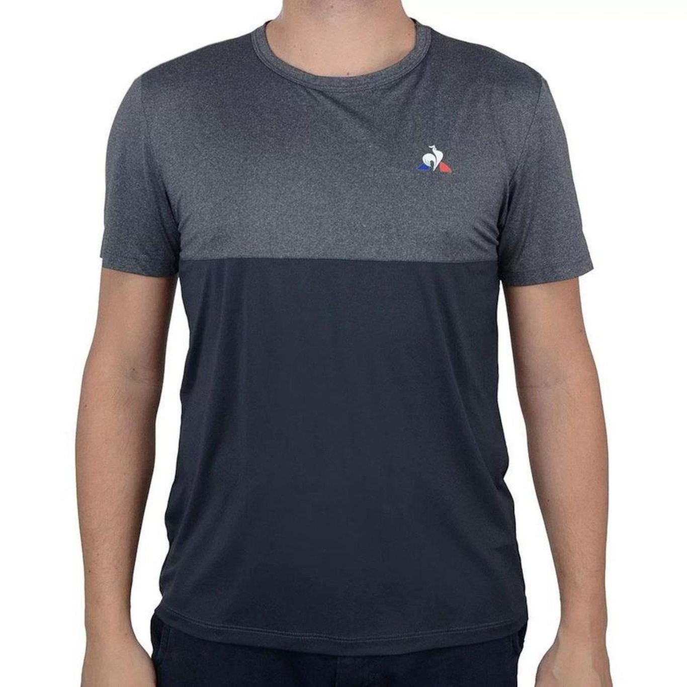 Camiseta Ts 2B And Dry Preto e Cinza - Le Coq Sportif - Le Coq Sportif - Masculino - Foto 1