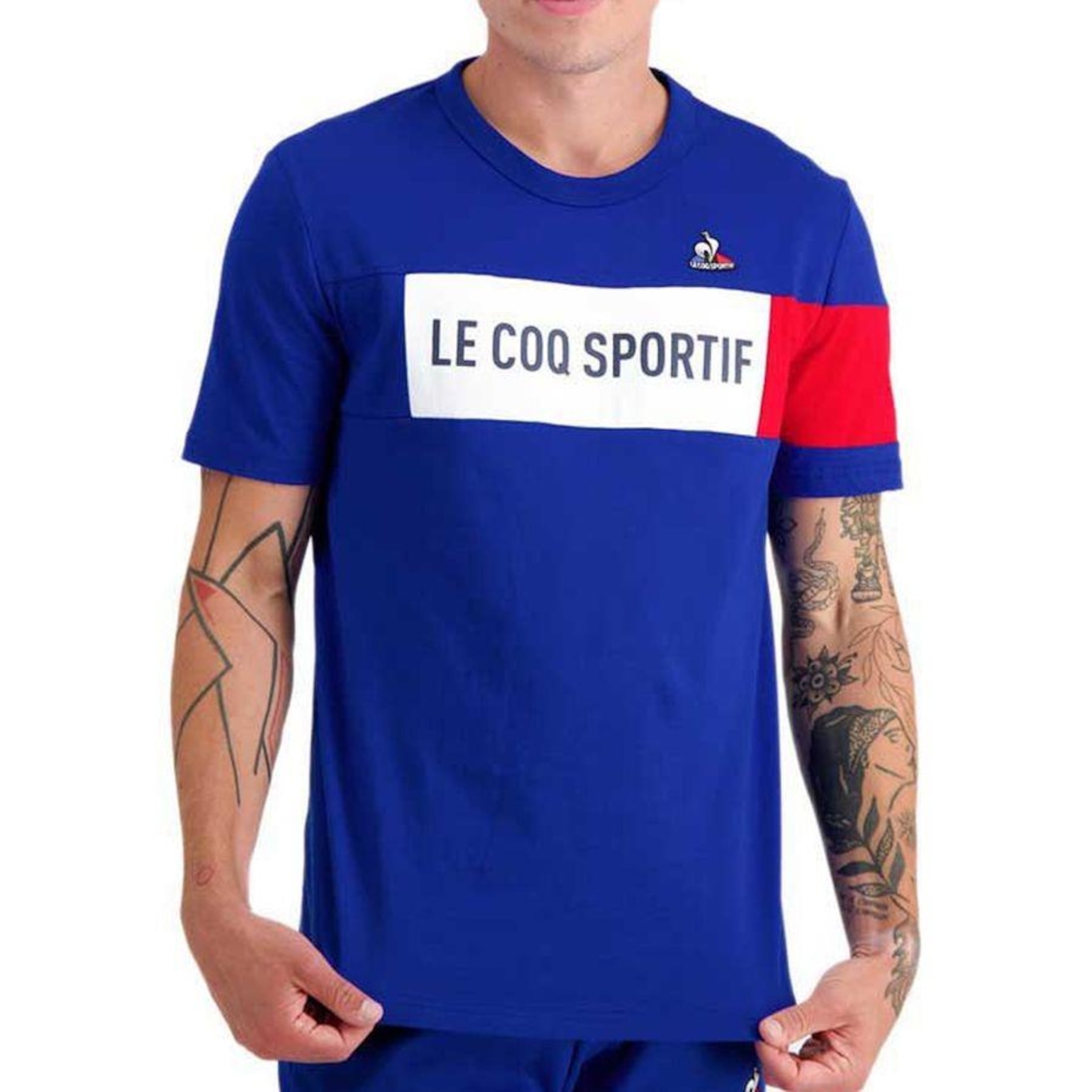 Camiseta Ss Tricolor Azul - Le Coq Sportif - Le Coq Sportif - Masculino - Foto 3